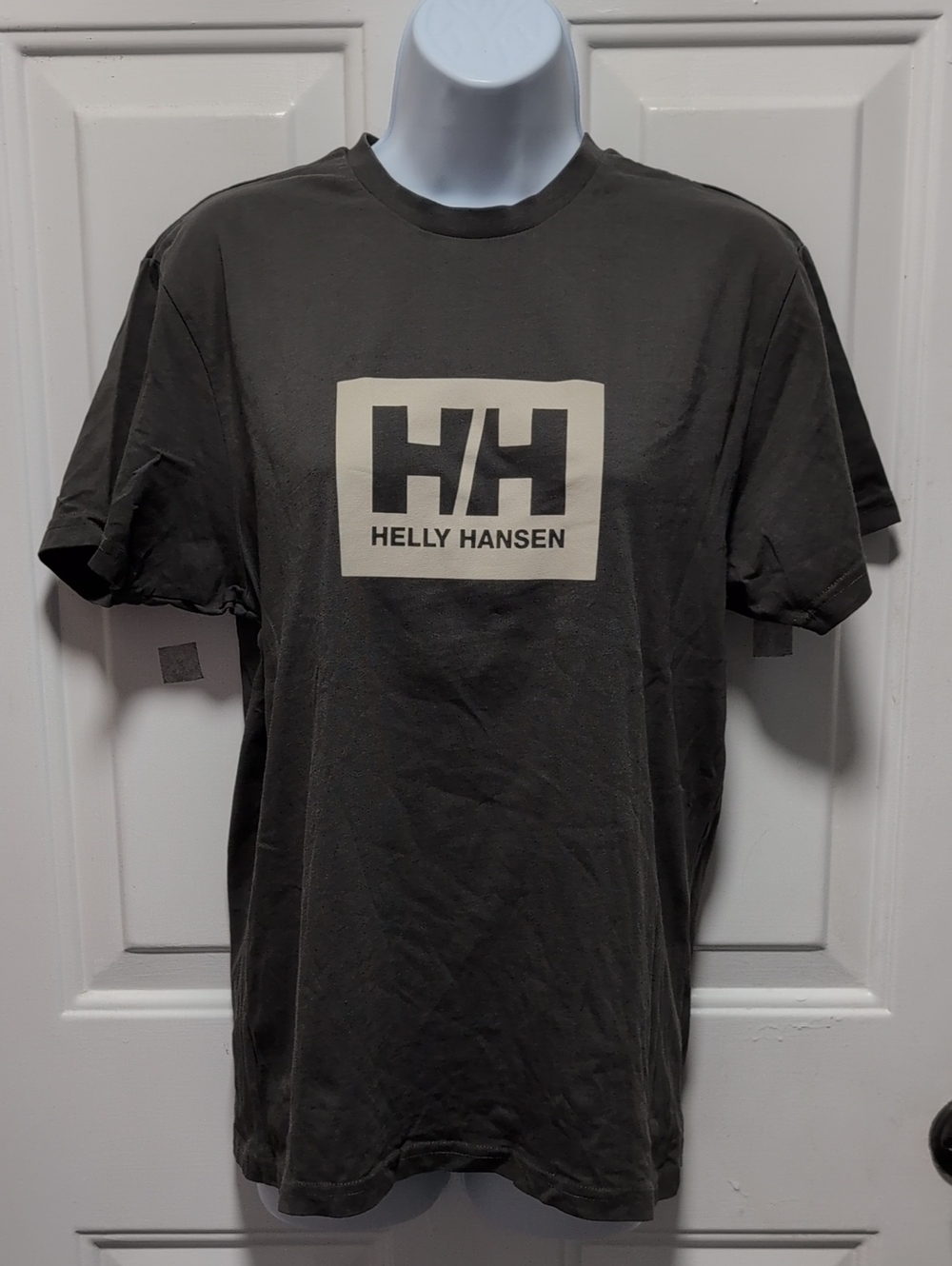 Helly Hansen  Gray Short Sleeve HH Logo Tee with Cream Box